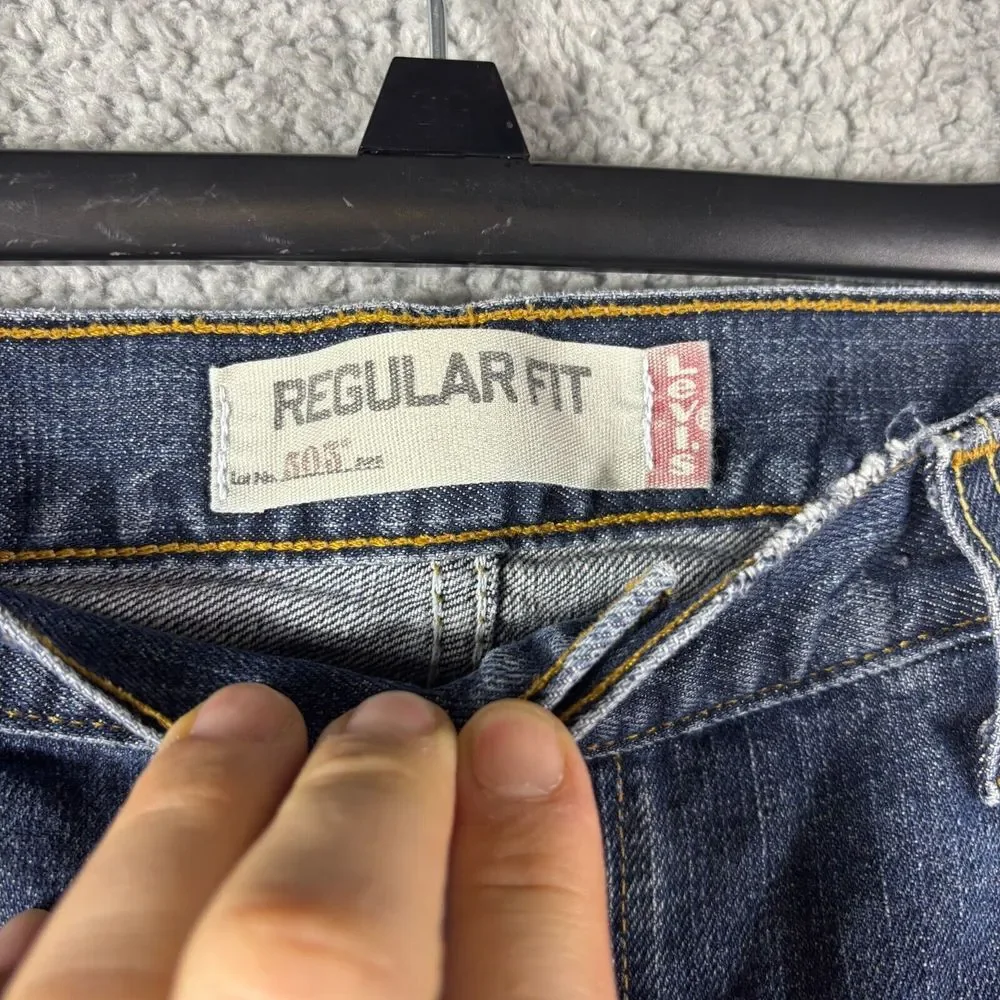Levi's Regular Fit 40x30 Classic Blue Denim Jeans 505 Straight Leg Casual Wear‎